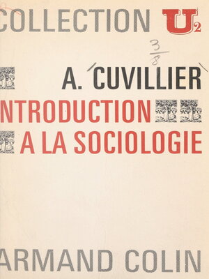 cover image of Introduction à la sociologie